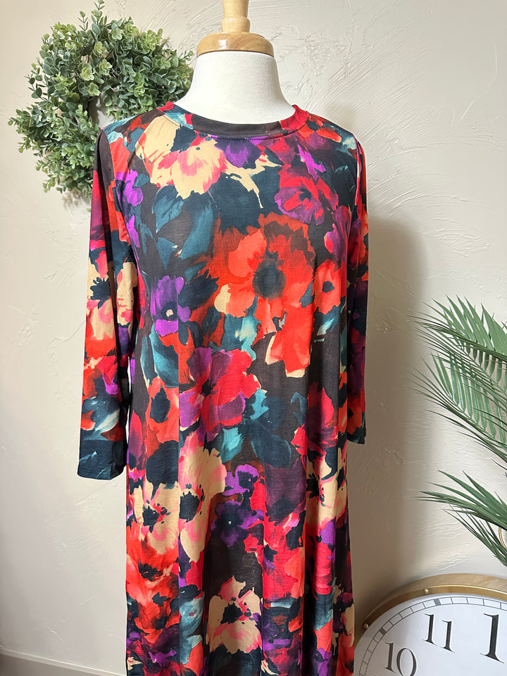 Liza's Vivian Floral Colorful Modest Dress