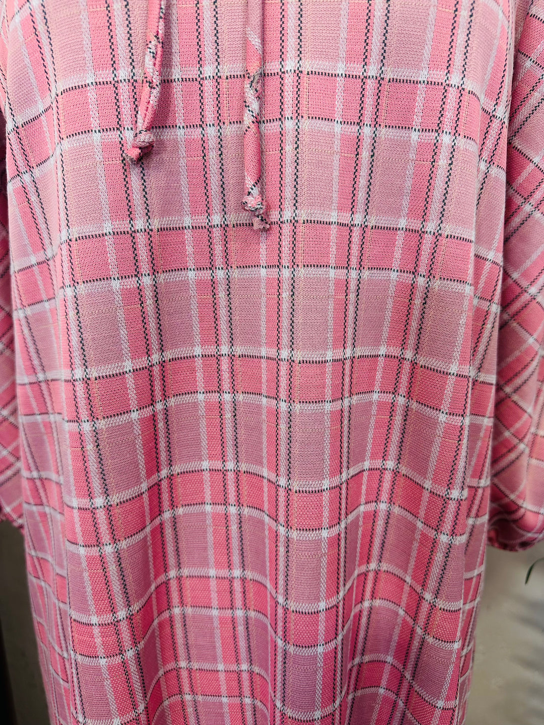 Liza Lou’s Pink Plaid Dress w/ Peter Pan Collar