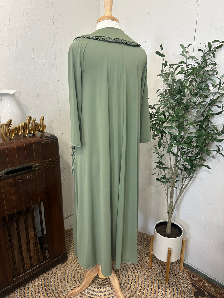 Liza Lou's Greta Sage Green Dress w/ Peter Pan Collar