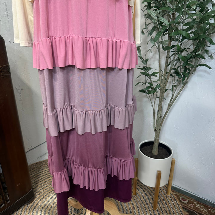 Liza Lou's Jackie Berries & Cream Tiered Colorful Dress