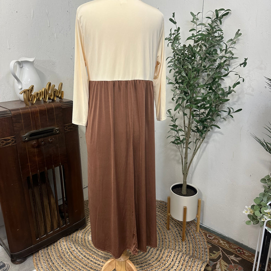 Liza Lou's Autumn & Cream Tiered Colorful Dress