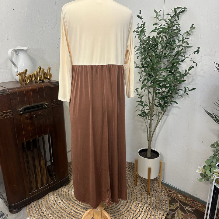 Liza Lou's Autumn & Cream Tiered Colorful Dress