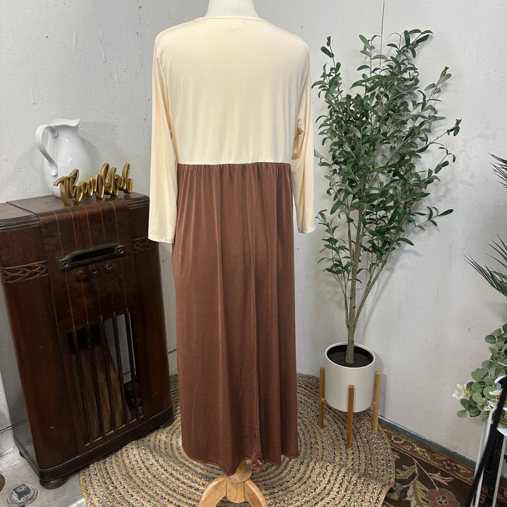 Liza Lou's Autumn & Cream Tiered Colorful Dress