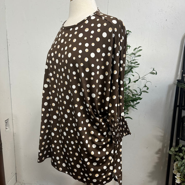Liza Lou's Brown Vivian Dolman Oversized Top