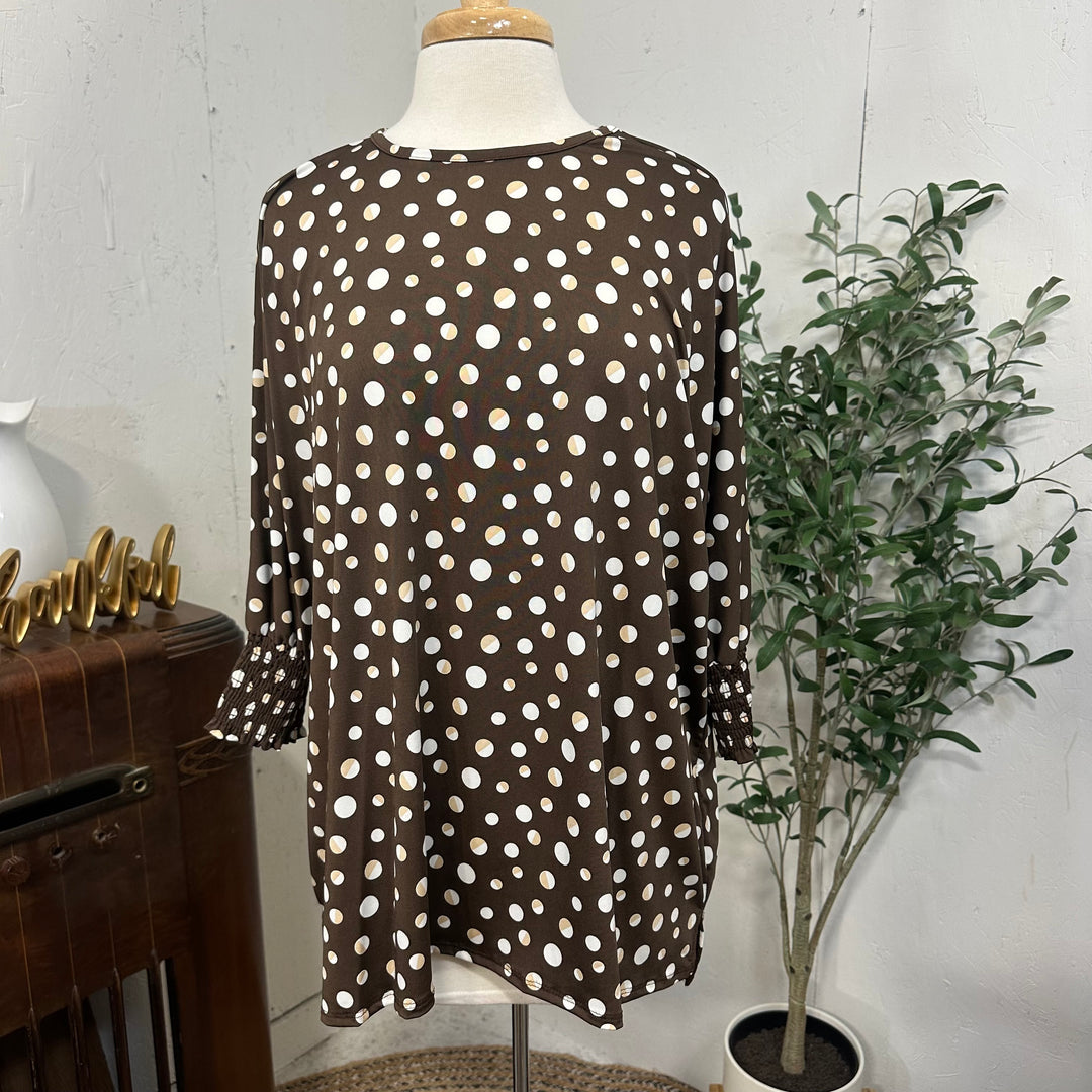Liza Lou's Brown Vivian Dolman Oversized Top