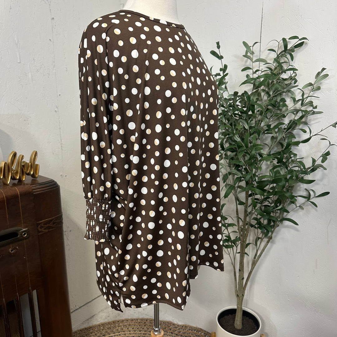Liza Lou's Brown Vivian Dolman Oversized Top