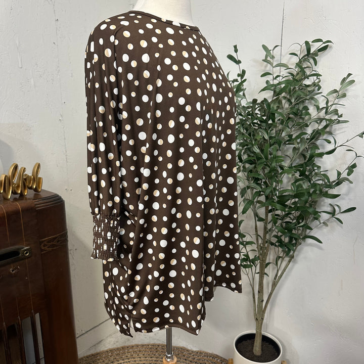 Liza Lou's Brown Vivian Dolman Oversized Top