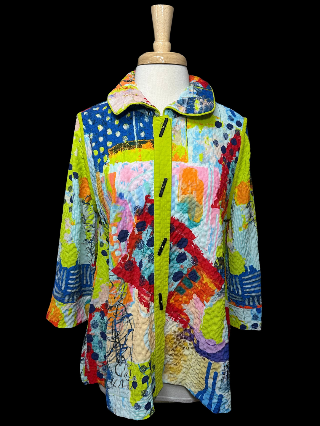 Moonlight Colorful Art Abstract Contrast Print Blouse Jacket