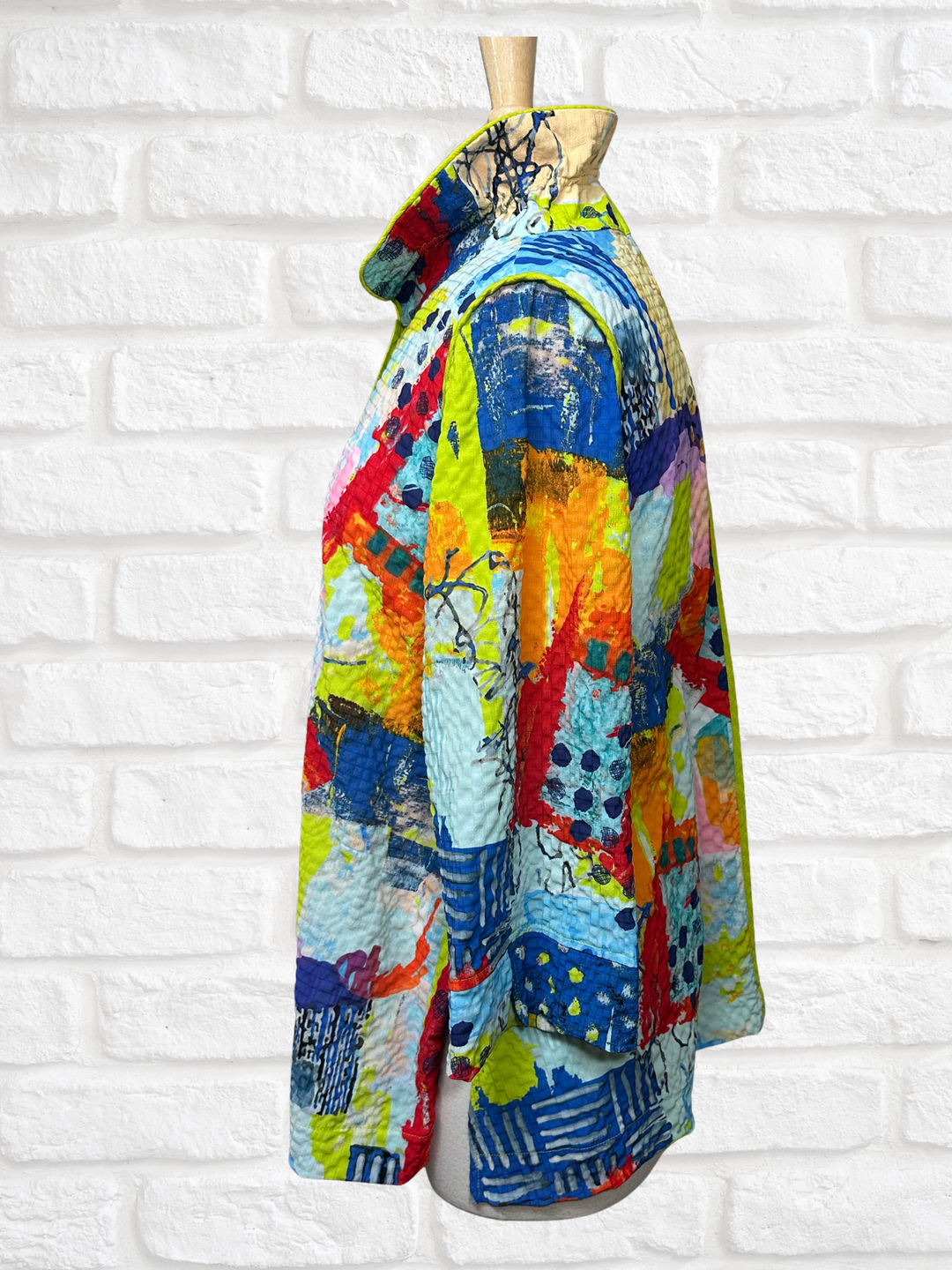 Moonlight Colorful Art Abstract Contrast Print Blouse Jacket
