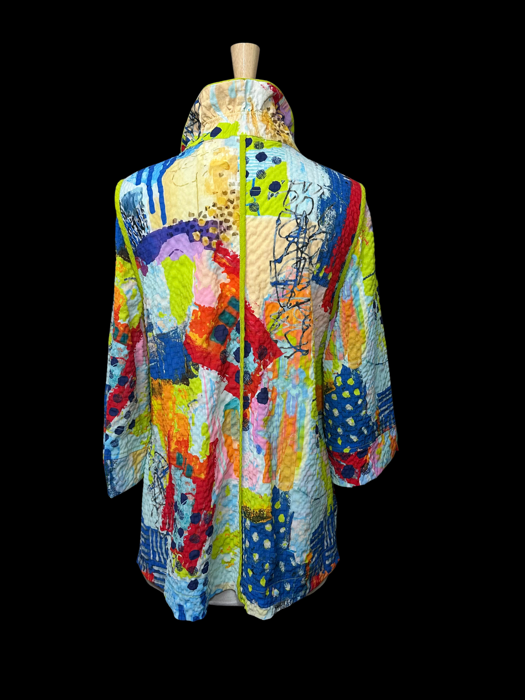 Moonlight Colorful Art Abstract Contrast Print Blouse Jacket