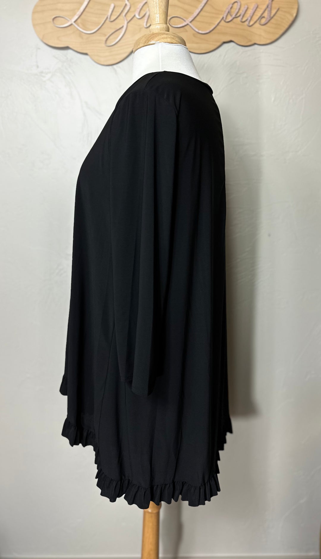 Liza Lou's Dressy Black Must Have Modest Tunic Top