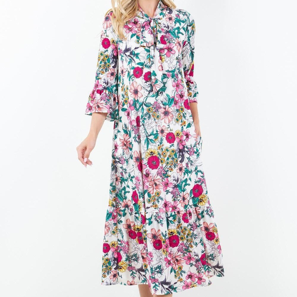 Liza Lou’s Modest Regina Long Dress with Tie