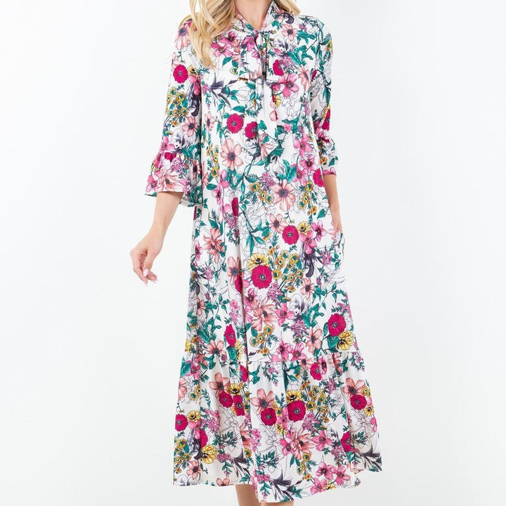 Liza Lou’s Modest Regina Long Dress with Tie