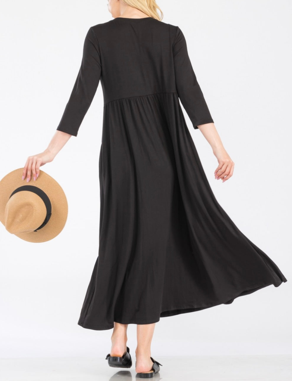 Liza Lou's Black Asymmetric Tiered Dress