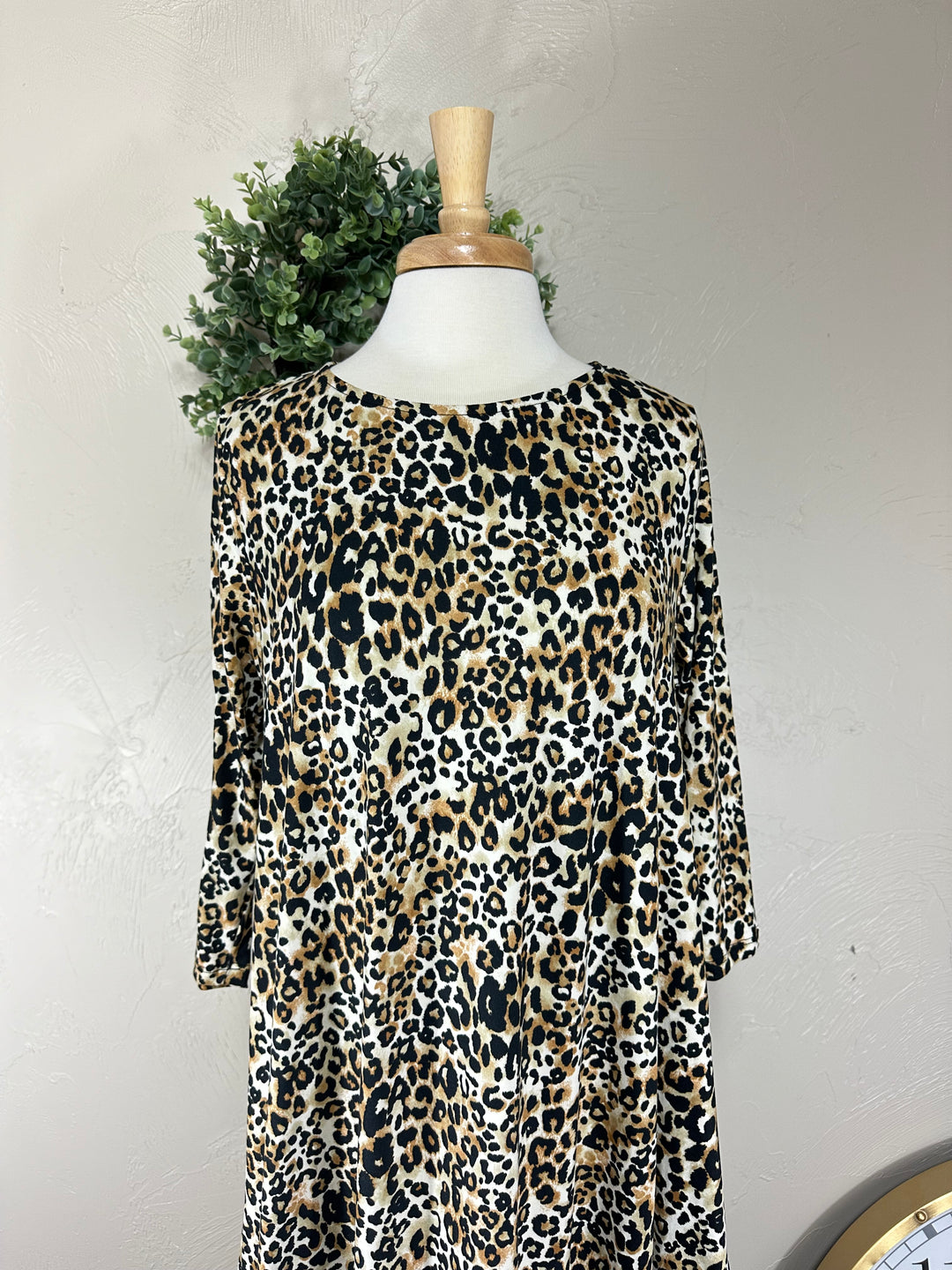 Poliana Animal Print Long Maxi Bubble Modest Dress