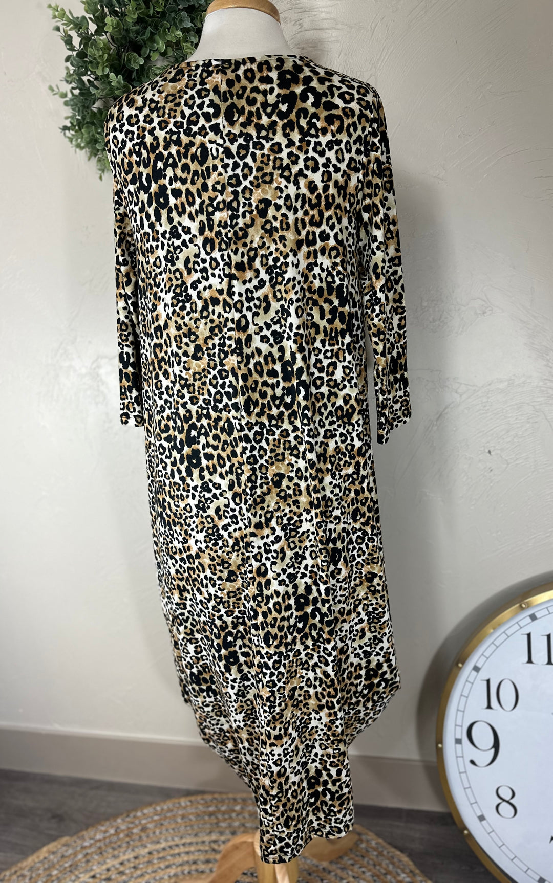 Poliana Animal Print Long Maxi Bubble Modest Dress