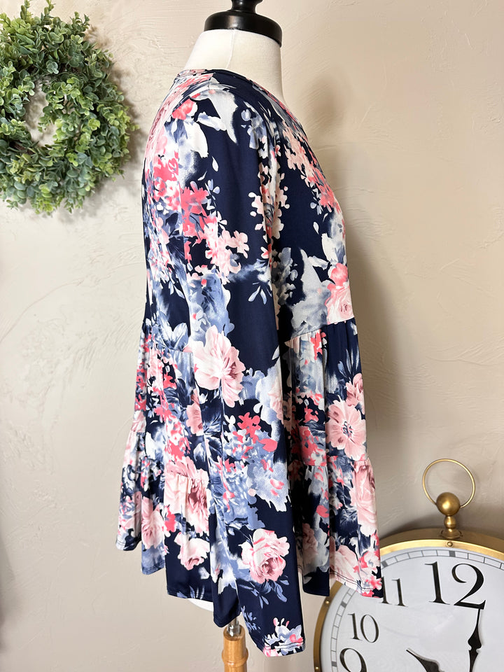 Liza's Baby Doll Navy with Floral Top