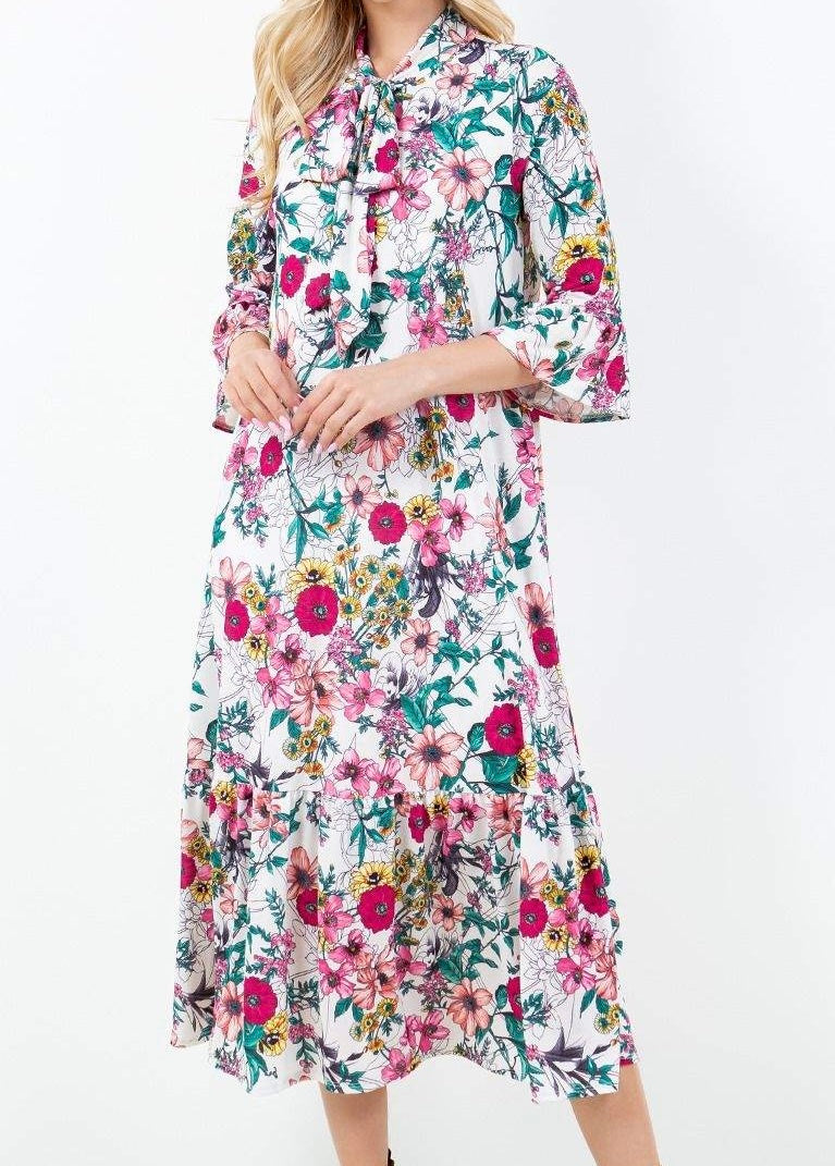 Liza Lou’s Modest Regina Long Dress with Tie