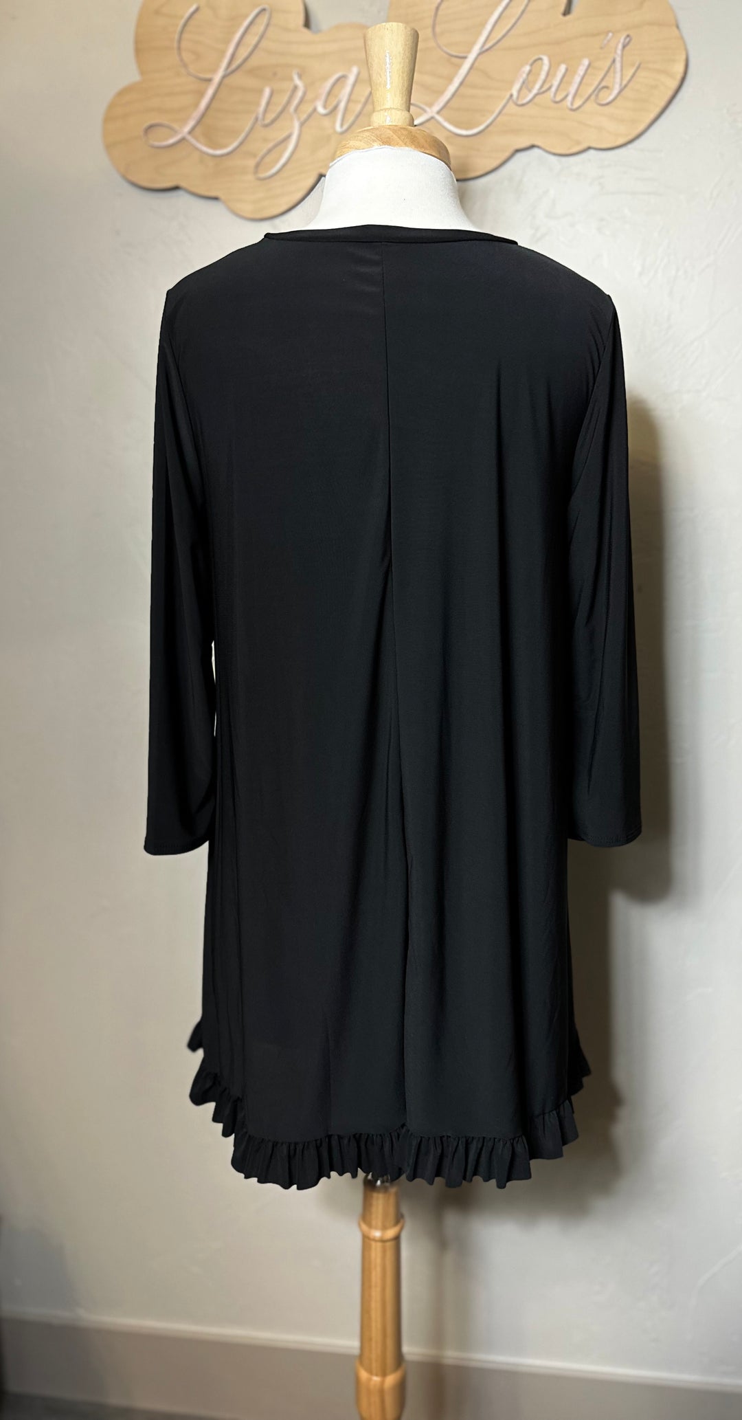 Liza Lou's Dressy Black Must Have Modest Tunic Top