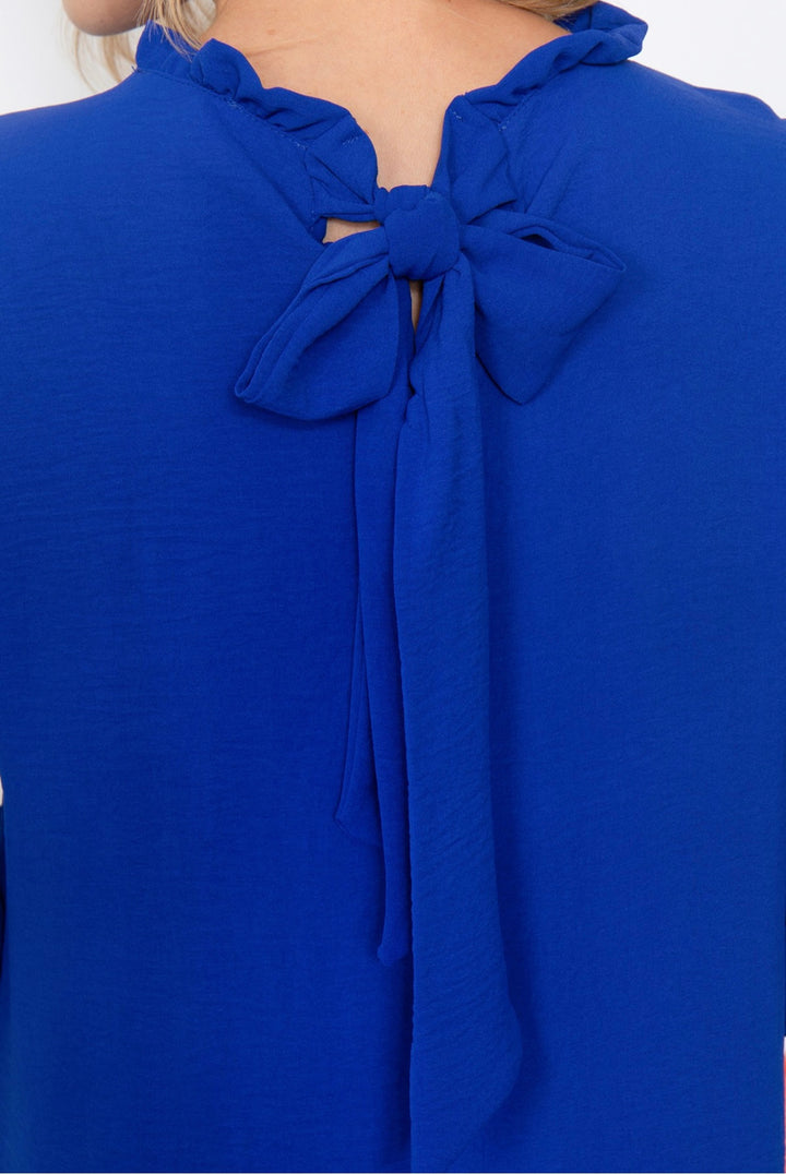 Women's Royal Blue Tunic Tiered Women's Dress Top