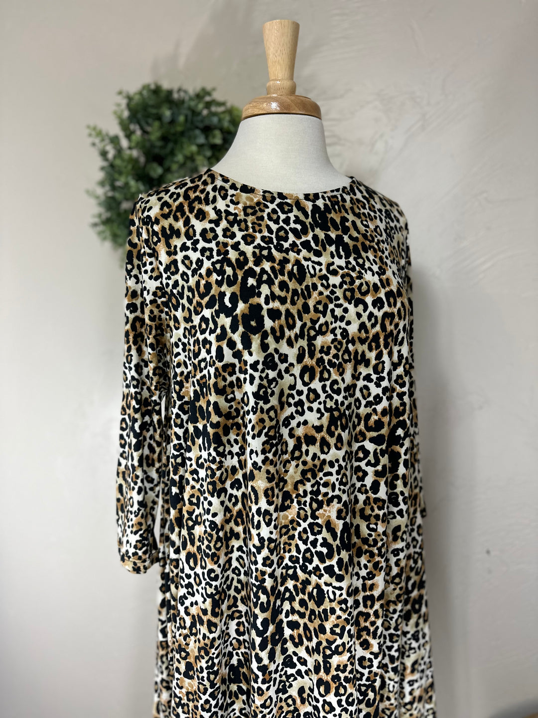 Poliana Animal Print Long Maxi Bubble Modest Dress