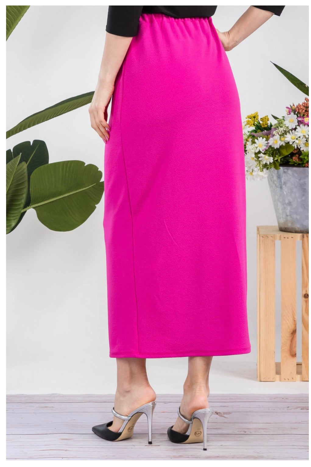 Liza Lou's Long Fuchsia Magenta Pink Liverpool Skirt