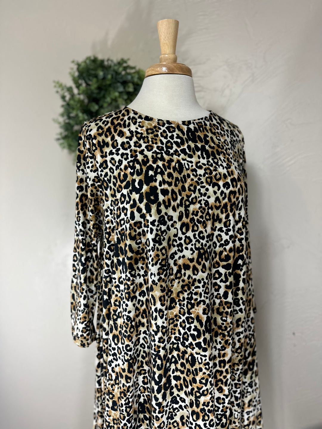 Poliana Animal Print Long Maxi Bubble Modest Dress